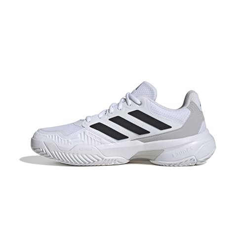 Adidas Men's CourtJam Control 3, White/Black/Grey, 9.5