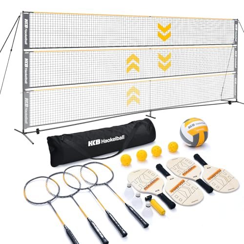 Haokelball Badminton Volleyball Pickleball Net Set, 22FT...
