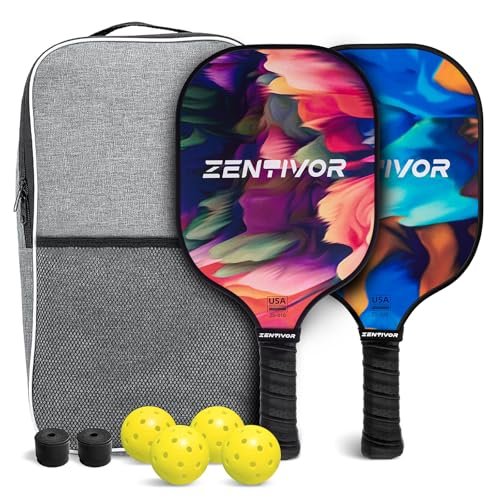 Lightweight Carbon Fiber Pickleball Paddles Set of 2.