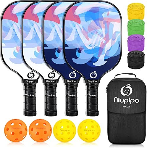 niupipo Pickleball Paddles, Pickleball Paddles Set of 4,...