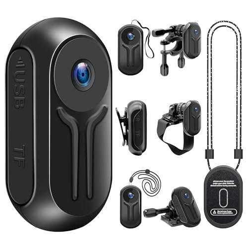 1080P Sports Action Camera with 64GB Card, Wearable...