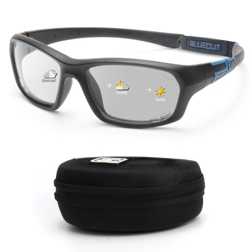 BLUE CUT Sports Protection Goggles, Photochromic Lenses for...