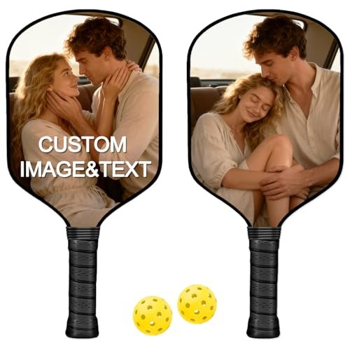 Custom Pickleball Paddles with Photo Text Logo,...