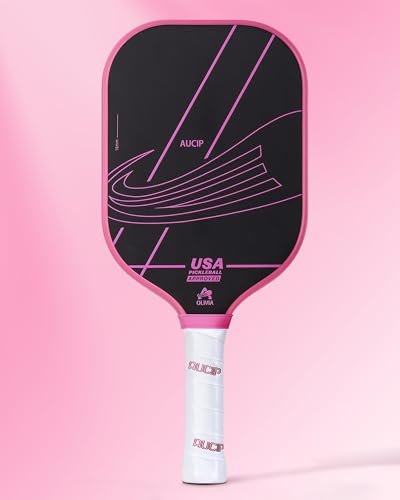 AUCIP Pro Pickleball Paddle Pink - T700 Carbon Fiber Core