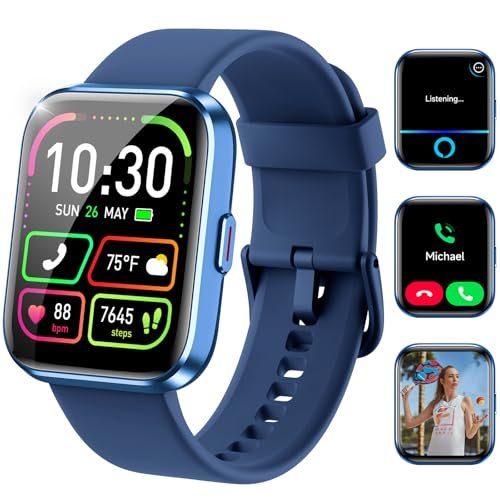 WMK Smart Watches for Women and Men with Fitness Tracking.