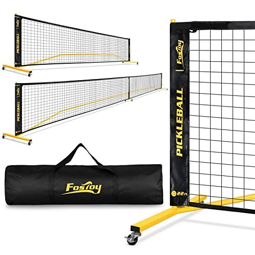 Portable Pickleball Net Set with Wheels, Regulation Size...