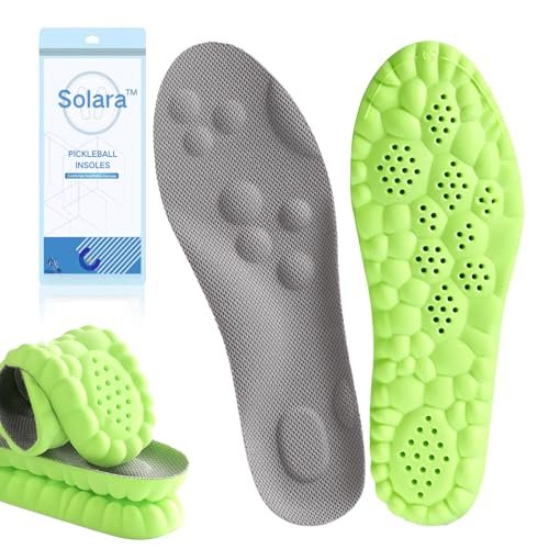 SolaraPickleball Insoles for Men & Women, Cushioning Arch...