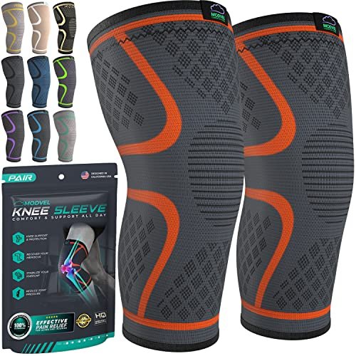 Modvel Compression Knee Brace for Women & Men, 2-Pack.
