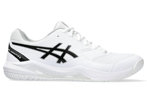 ASICS Men's Gel-Dedicate 8 Tennis Shoes, 10.5, White/Black