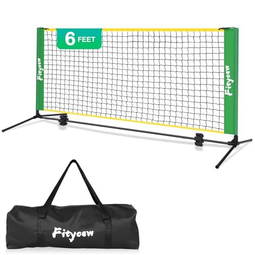 FITYCSW 6FT Small Mini Pickleball Net Portable Outdoor...