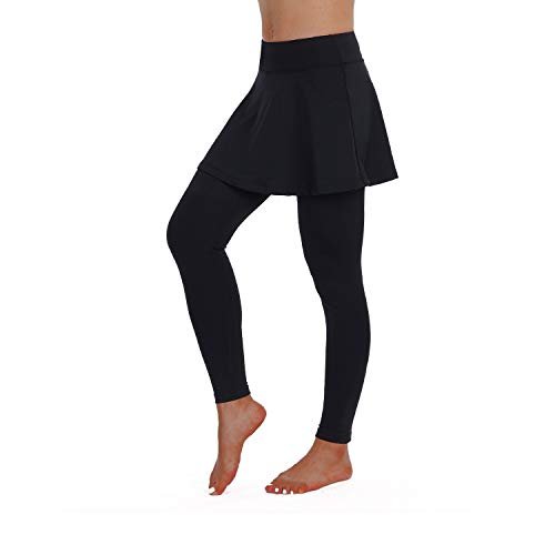 ANIVIVO Skirted Yoga Legging for Women,Skirted Capri Tennis...