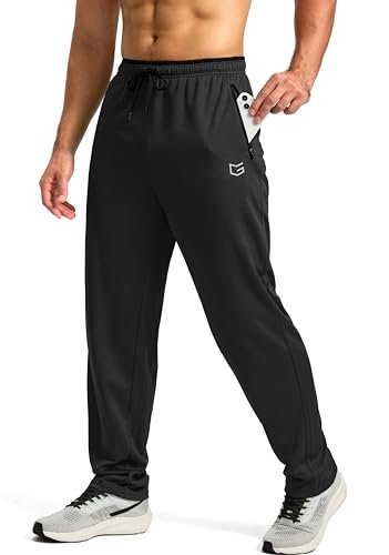 G Gradual Men's Sweatpants Mesh Lightweight with Zip Pockets