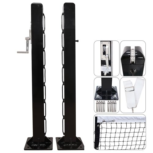 defulion-Premium Permanent Pickleball Net Posts -...