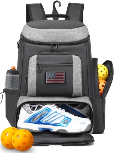 HAMBOLY Pickleball Bag for Men & Women, Large Backpack.