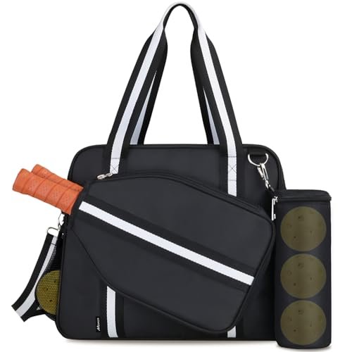 Movker Pickleball Tote Bag for Women Men with Fence Hook