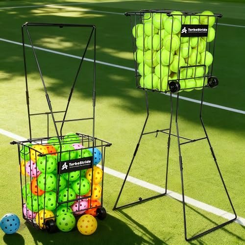 TurboStride Portable Tennis Ball Hopper, Pickleball Picker,...