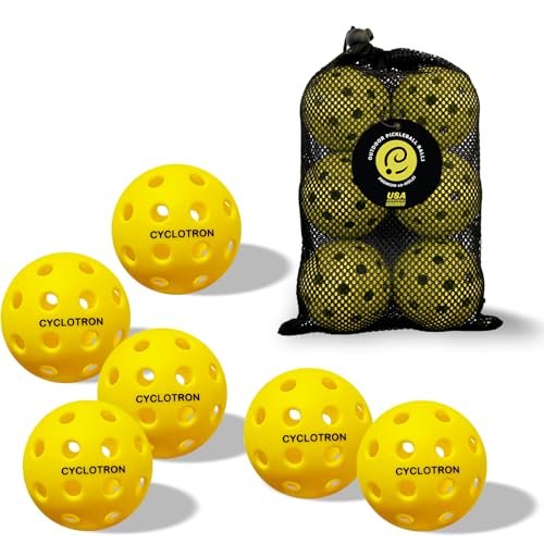 CYCLOTRON6-Pack Premium Pickleball Balls - USAP Approved,...