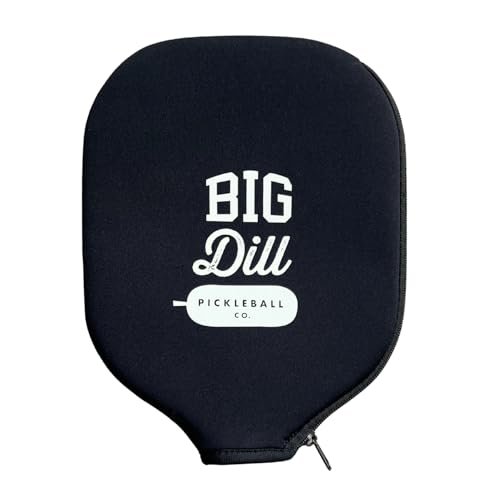 Big Dill Pickleball Neoprene Pickleball Paddle Cover Black