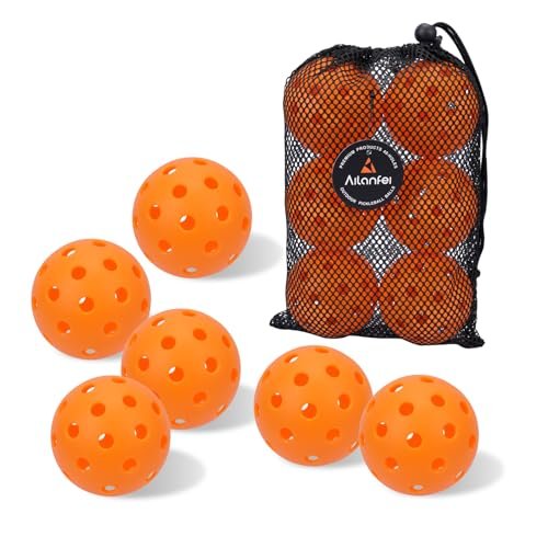 AILANFEI Pickleball Balls 6 Pack | 12 Pack Outdoor 40