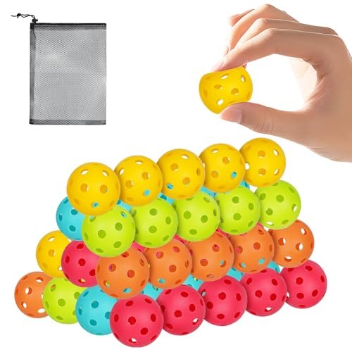 Nexopick Mini Pickleball Balls 50-Pack with 5 Bright Colors.