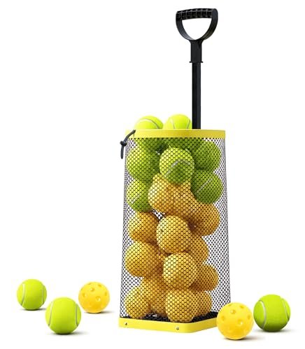ZUKNC Lightweight Tennis Ball Hopper – Holds 50 Tennis Balls