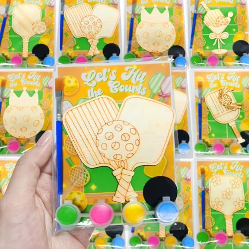 Pzhgoct Pre-Packed Pickleball Party Favors: 12 PCS Wooden...