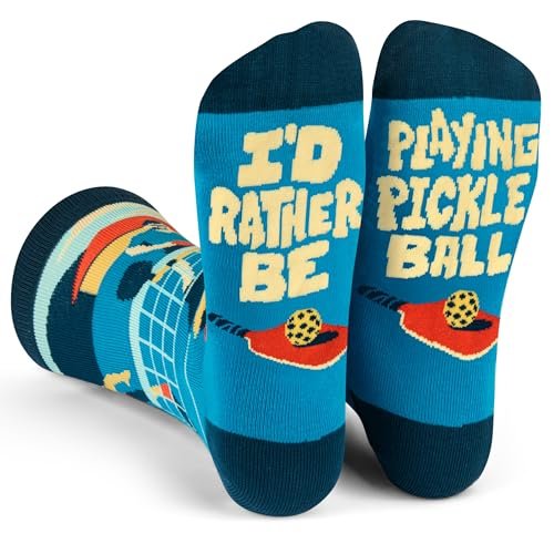 Lavley I'd Rather Be - Funny Socks Playing Pickleball.