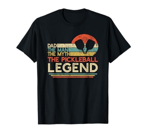Vintage Pickleball Dad The Man The Myth The Legend T-Shirt