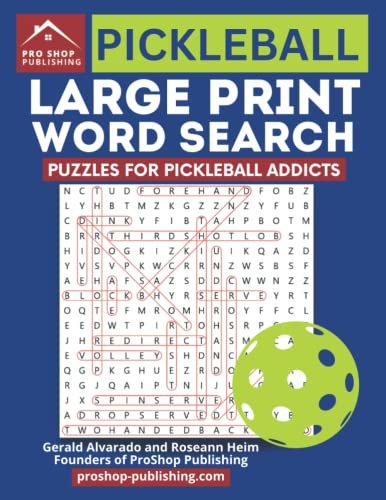 Pickleball Large Print Word Search: Puzzles For Pickleball...
