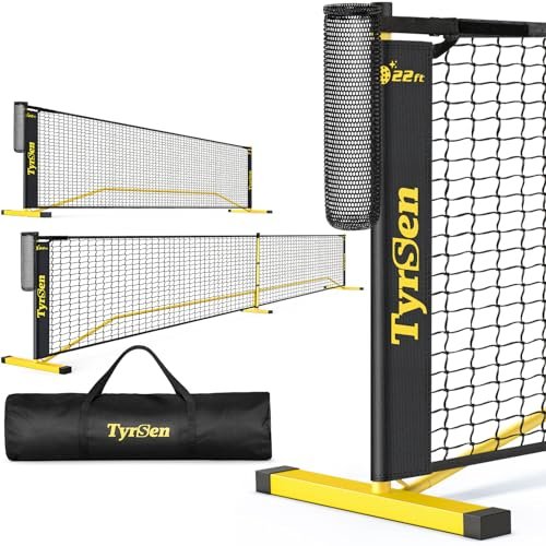 TYRSEN Portable Pickleball Net for Driveway, 22 Foot...