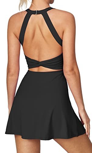 Heathyoga Tennis Dress with Built in Shorts and Bra.