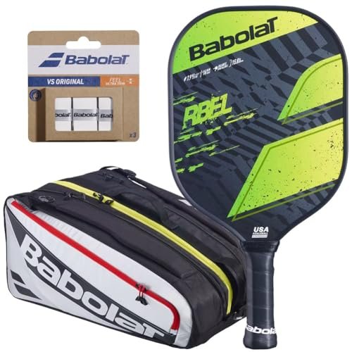 Babolat RBEL Pickleball Paddle – Optional Overgrips, Bag...