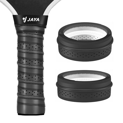 JAYA 2 Pack Extra-Length Pickleball Paddle Grip Tape, Black