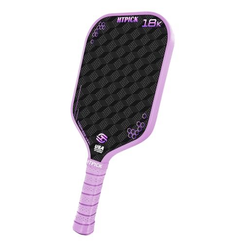 Pickleball Paddles, 18K Raw Carbon Fiber Pickleball Paddle,...