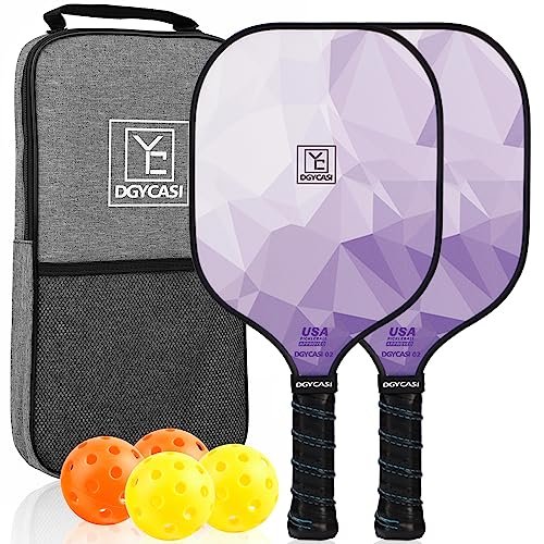 Pickleball Paddles Set of 2, 2026 USAPA Approved Fiberglass...