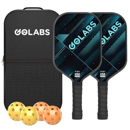 Golabs PB1 Pickleball Paddles Set of 2, Fiberglass Core.