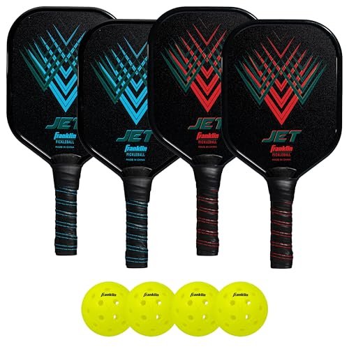 Franklin Sports - Aluminum Pickleball Paddle 4 Player Set