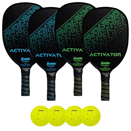 Franklin Sports - Wooden Pickleball Paddle 4 Player Set.