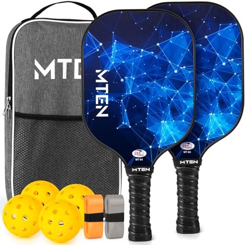 MTEN Pickleball Paddles Set of 2, USAPA Approved Fiberglass.