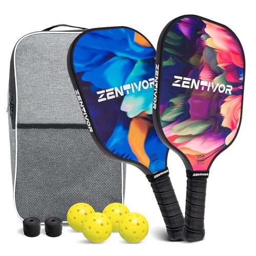 Lightweight Carbon Fiber Pickleball Paddles Set of Two,...