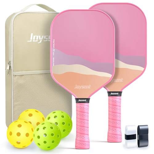 Joysent Fiberglass Pickleball Paddles Set of 2, Lightweight...