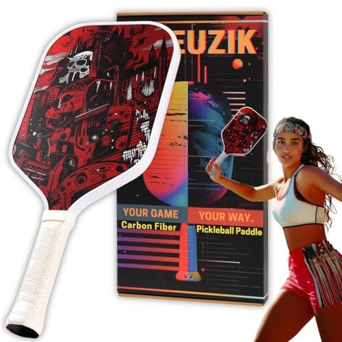 Raw Carbon Fiber Pickleball Paddles, Matte Surface for...