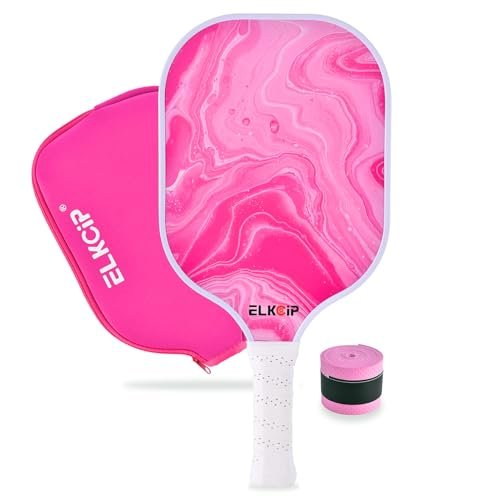 Composite Pink Pickleball Paddle with Cover for Women,...