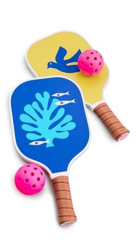 Jonathan Adler Women's Playa Pickleball Set, Orange/Blue,...