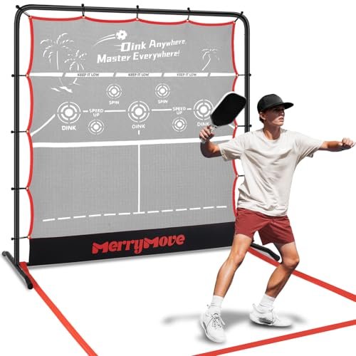 MerryMove Pickleball Rebounder Practice Net: 6FT Strong...