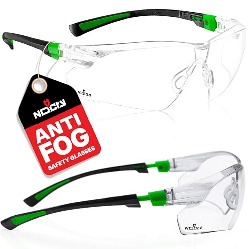 NoCry Clear Safety Glasses for Men and Women, Anti-Fog.