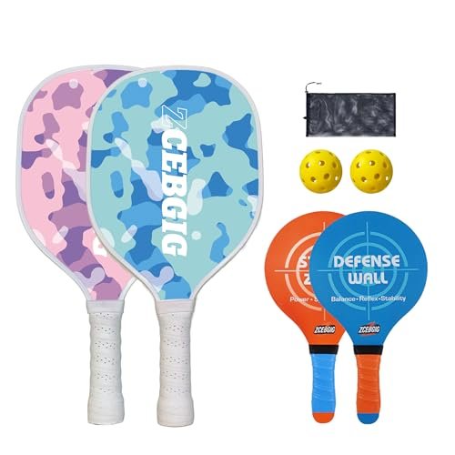 ZCEBGIG Pickleball Paddle Set for Beginners Pickleball...
