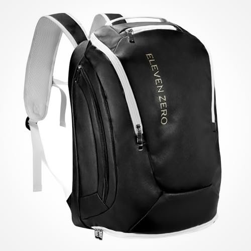 Eleven Zero Pro Tour Pickleball Backpack Black with Hook.