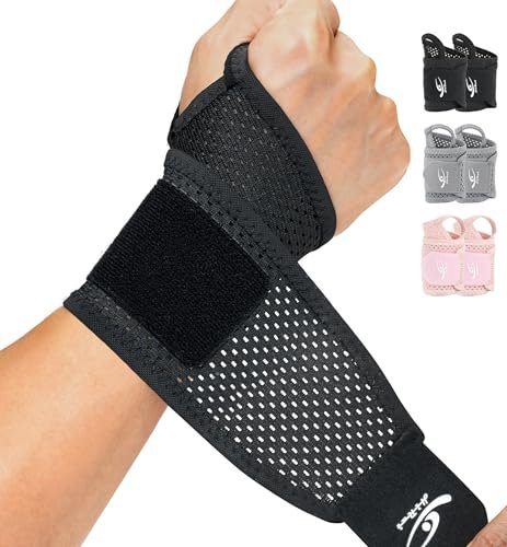 HiRui 2-Pack Ultra-Thin Mesh Wrist Wraps - Support for...