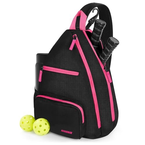 AEROBIX Pink Pickleball Bag for Women & Men, Large Capacity.